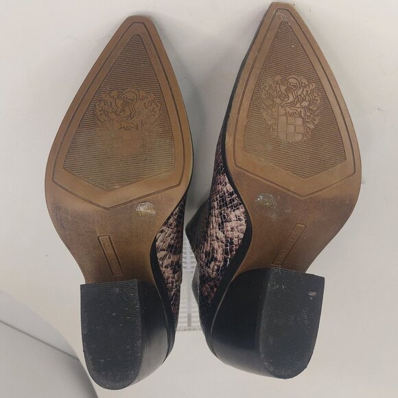 Vince Camuto Gigietta Style Snakeskin Leather Ankle Booties Size 6M - Picture 6 of 9
